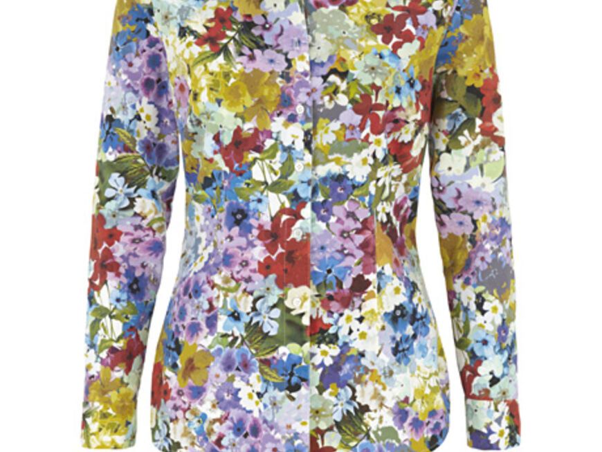 Wer den Tag nicht faul auf einer Blumenwiese verbringen kann, zieht sich eben diese Bluse von Cinque an, ca 120 Euro