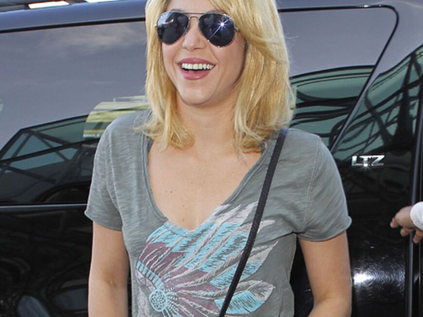 Sie drückte ihrem Freund auf der Tribüne die Daumen: Superstar Shakira ist mit Spaniens Gerard Piqué liiert