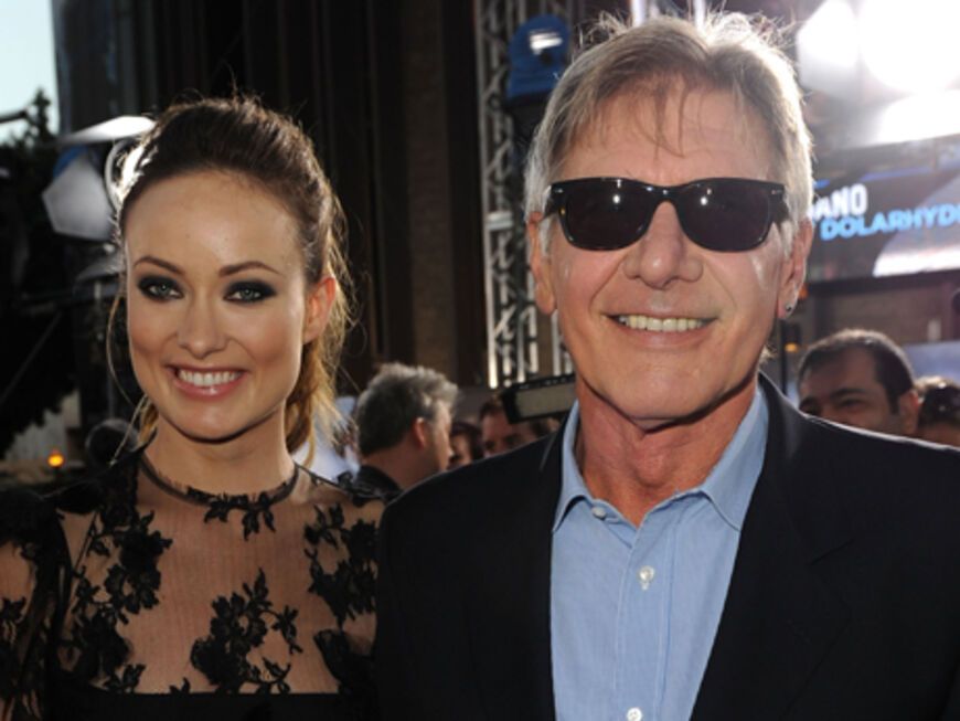 Olivia Wilde und Harrison Ford kommen zur Premiere von "Cowboys & Aliens", die während der Comi-Con in San Diego stattfand