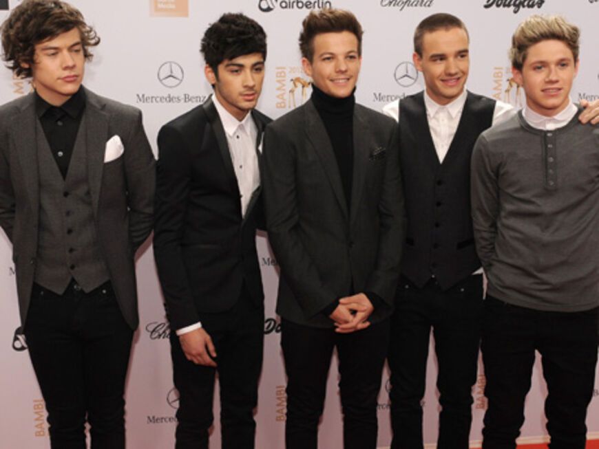 Sorgten für Kreischalarm auf dem Roten Teppich: Die britisch-irische Boyband "One Direction"
