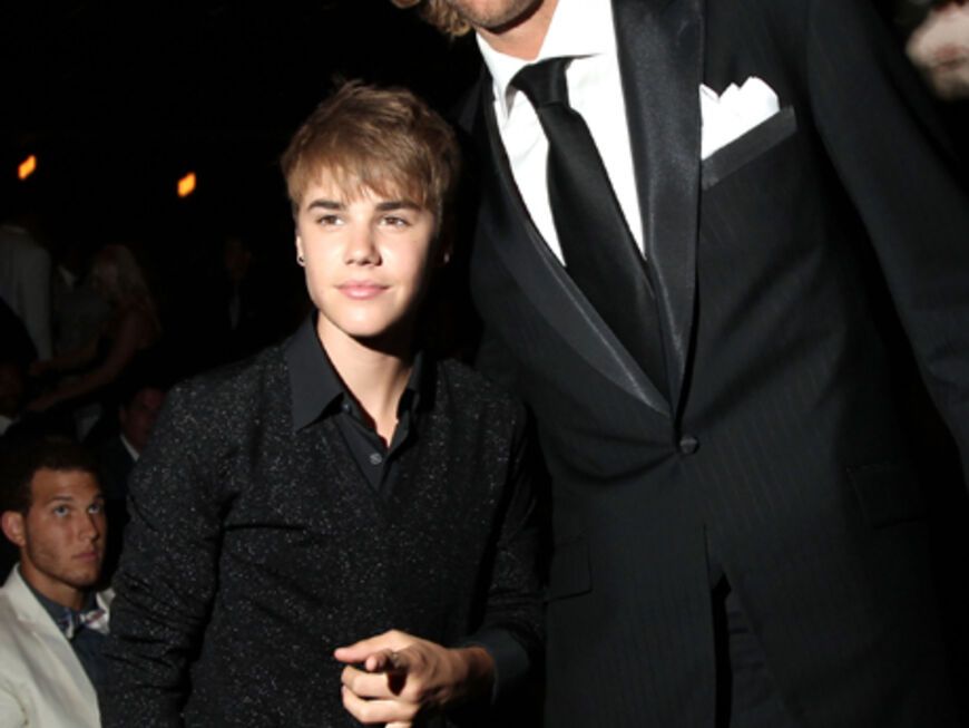 David trifft Goliath: Justin Bieber und Dirk Nowitzki posierten für ein Foto