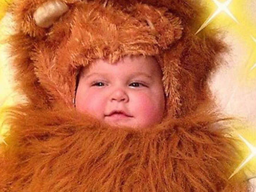 Kleiner Mann feierte 2012 sein erstes Halloween: Peaches Geldof steckte ihren Astala in ein kuscheliges Löwen-Kostüm