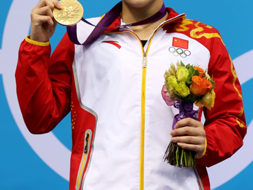 Auch die 16-jährige Chinesin Ye Shiwen ist eine Newcomerin, die Gold über 400 Meter Freistil gewinnt