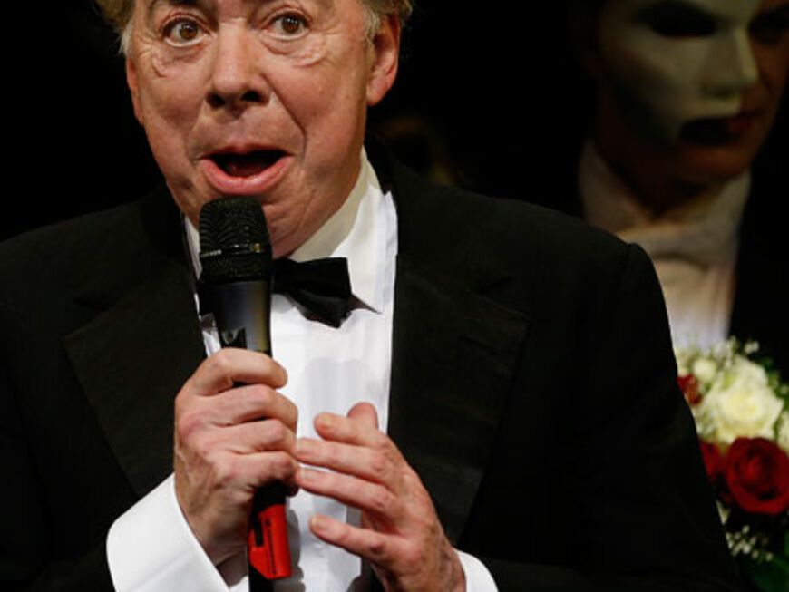 Produzent und Komponist Andrew Lloyd Webber bedankt sich beim Musical und bei den Gästen für den sensationellen Start