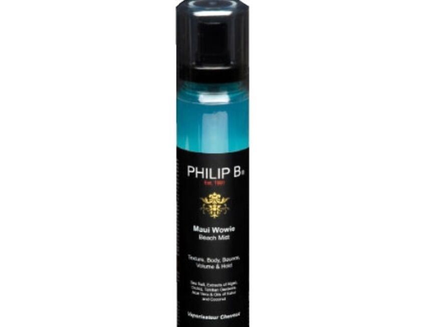 Aloha für die Haare: Spray mit Kukui-Nüssen "Maui Wowie Beach Mist" von Philip B., 178 ml ca. 30 Euro