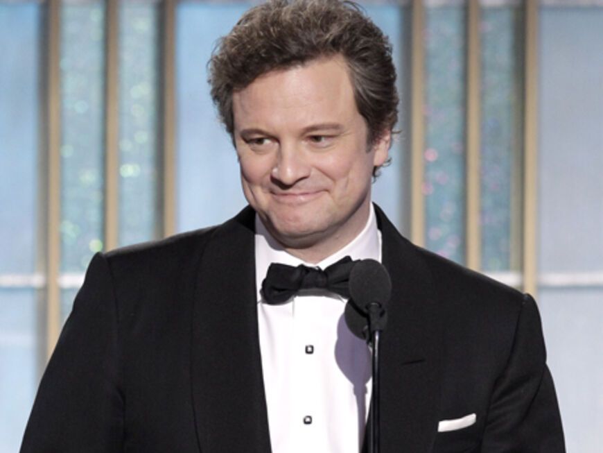 Colin Firth nahm den Golden Globe als "Bester Darsteller" in einem Drama für "The King's Speech" entgegen