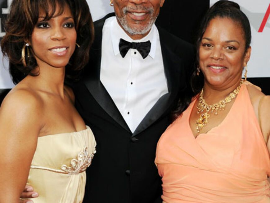 Morgan Freeman mit Morgana Freeman und Deena Freeman