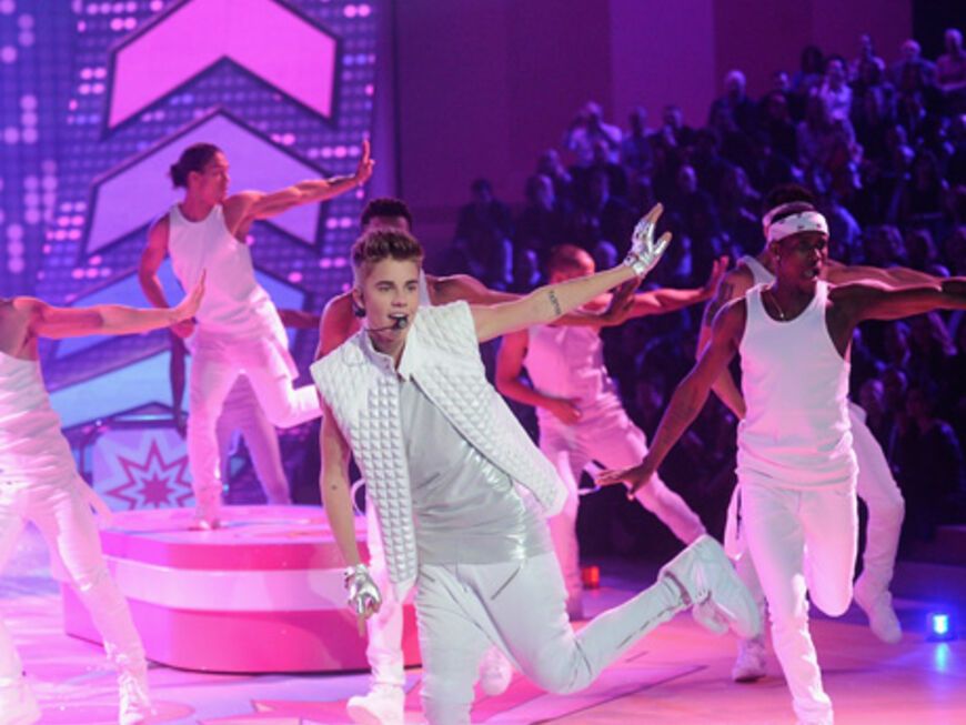 Auch Justin Bieber performte auf der Bühne
