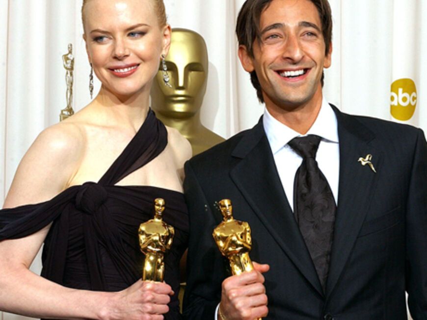 Beste Hauptdarstellerin in "The Hours" wurde Nicole Kidman und bester Hauptdarsteller für "The Pianist" wurde Adrien Brody, 2003