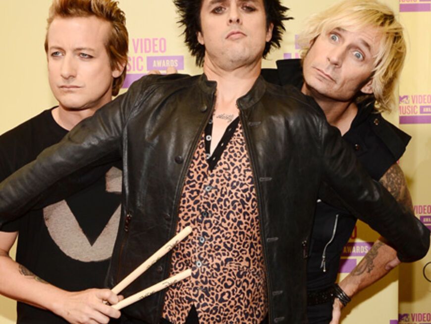 Tre Cool, Billie Joe Armstrong und Mike Dirnt von der Band "Green Day"