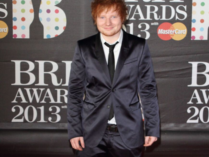 Auch Rotschopf Ed Sheeran lief über den Roten Teppich