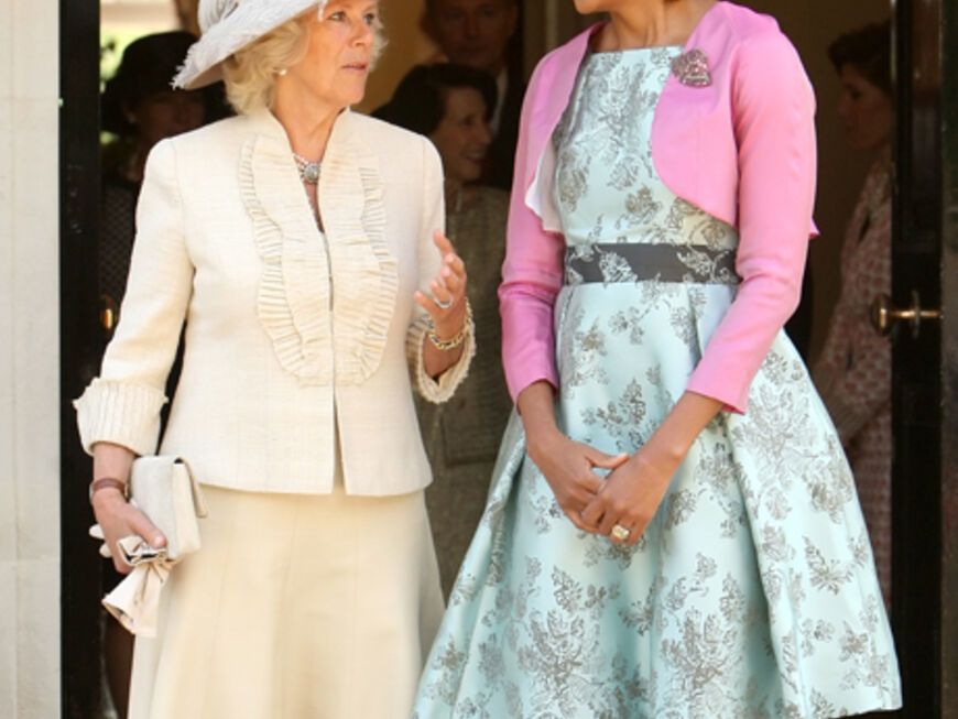 Frauen unter sich: Camilla und Michelle scheinen ebenfalls Einiges zu bereden zu haben