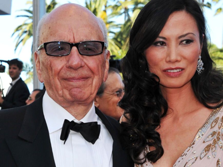 Medienmogul Rupert Murdoch mit seiner Frau Wendi bei der glamourösen "Tree of Life"-Premiere