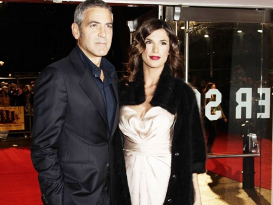 George Clooney kam mit seiner derzeitigen Freundin, der italienischen Schauspielerin Elisabetta Canalis, nach London