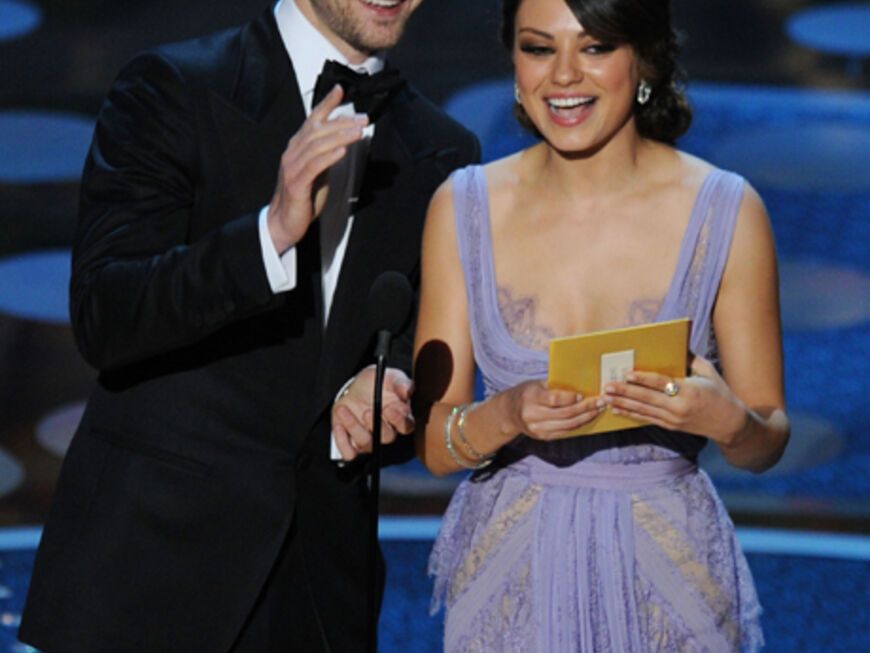 Justin Timberlake und Mila Kunis übergeben gemeinsam einen Award