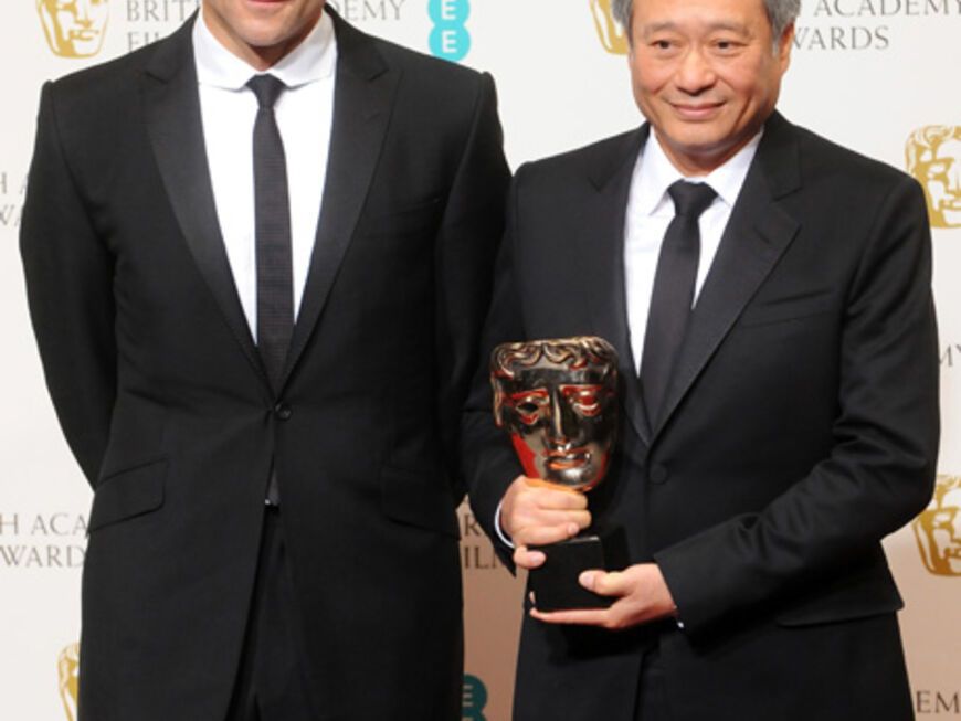 Mark Strong mit Regisseur Ang Lee, der für den 3D-Film "Life of Pi" erneut abräumte