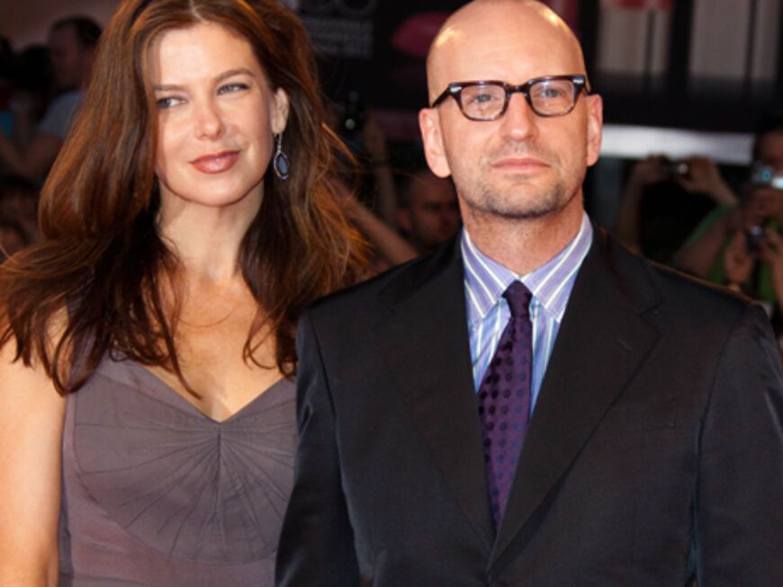 Auch mit seiner Frau in Venedig: Steven Soderbergh und seine Frau Jules Asner