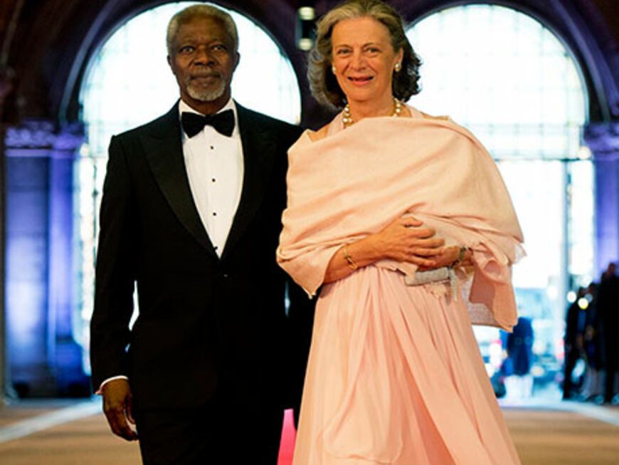Der ehemalige UN-Generalsekretär Kofi Annan mit seiner Frau Nane Lagergren