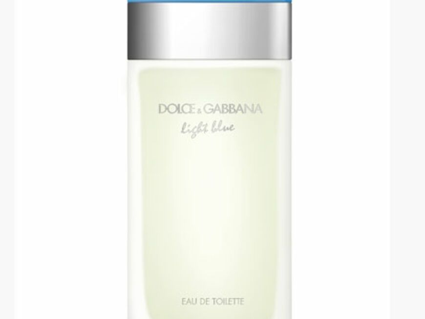 3.„Dolce & Gabbana Light Blue", duftet in der Kopfnote nach Zitrone, in der Herznote nach Bambus und in der Basisnote nach Ambra. Von Dolce & Gabbana, EdT 50 ml ca. 70 Euro,