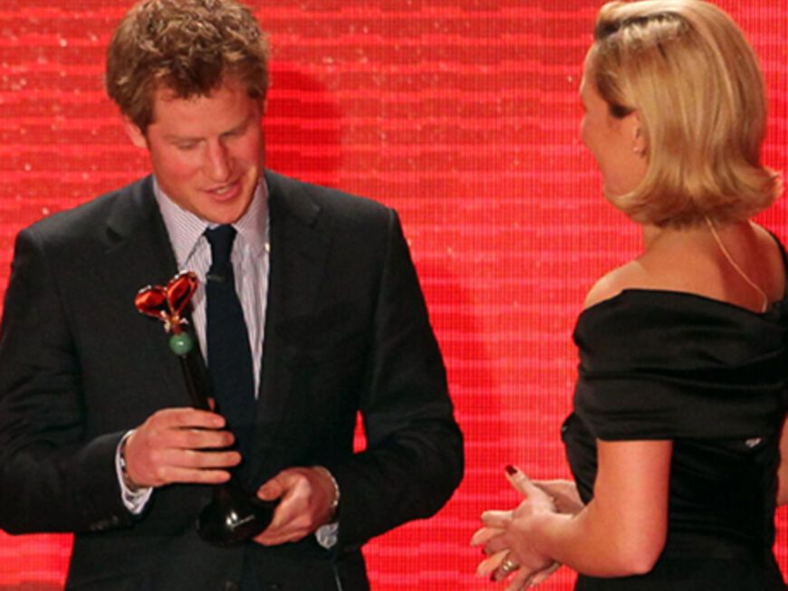 Höhepunkt des Abends: die Verleihung des Preises "Das  Goldene Herz" an Prinz Harry für sein Engagement als Gründer der  Hilfsorganisation "Sentebale"