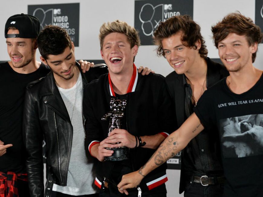 Die Pop-Sensation des Jahres sind die Jungs von One Direction. Auch sie durften einen der begehrten "Moonmänner" mit nach Hause nehmen - für den "besten Song des Jahres"