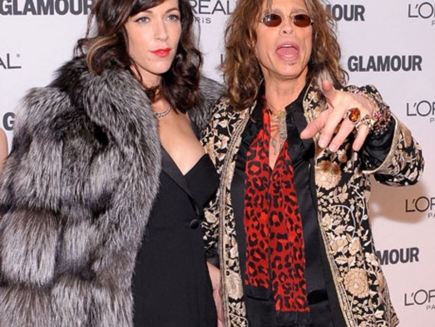 Aerosmith-Sänger Steven Tyler brachte seine Freundin Erin Brady mit