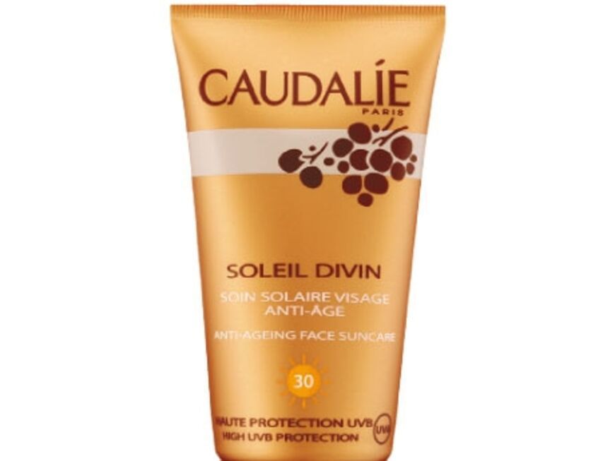 Faltenschutz "Soleil Divin Anti-Ageing Face Suncare SPF 30" von Caudalie, 
40 ml ca. 22 Euro