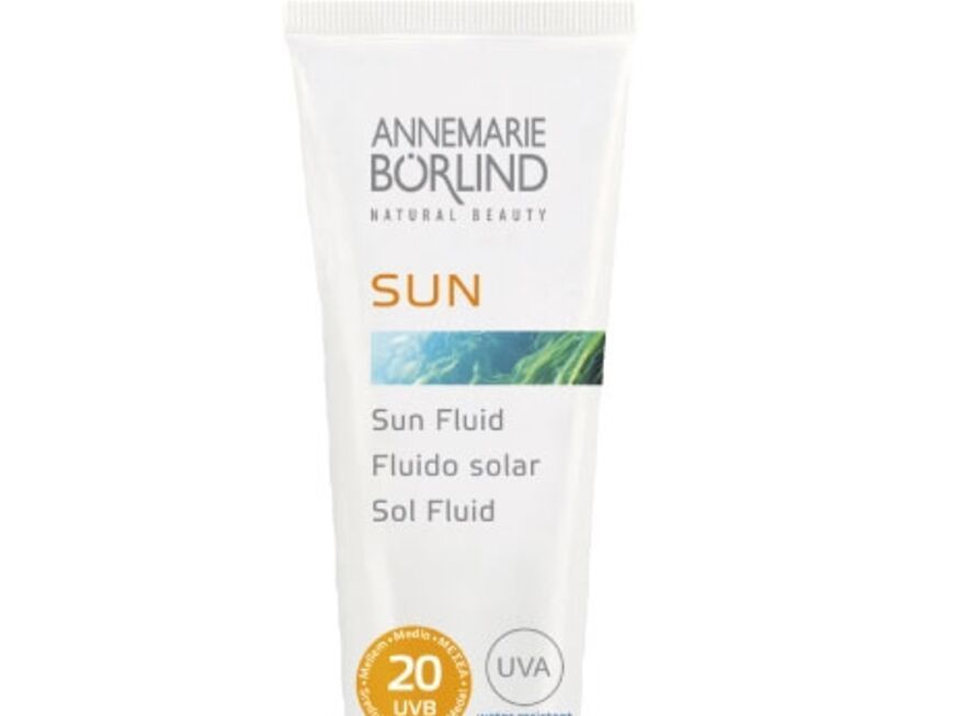 Unterstützt die Zellerneuerung "Sun Sonnen Fluid LSF 20" von Annemarie Börlind, 125 ml ca. 15 Euro  