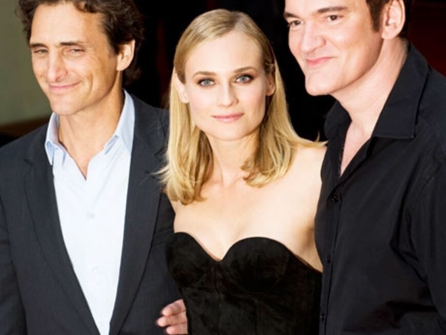 Quentin Tarantino, Diane Kruger und  Produzent Laurence Bender