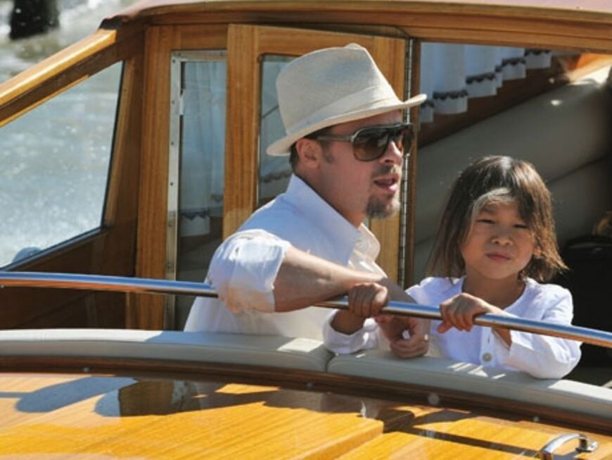 Brad Pitt und Sohn Pax