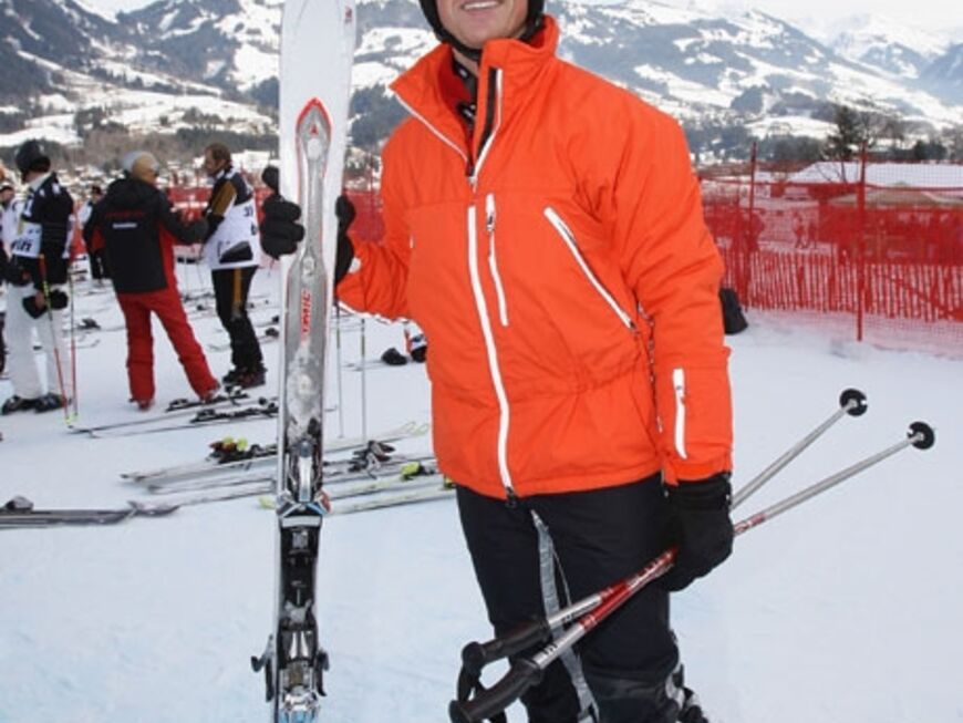 Während Ex-Formel1-Pilot Ralf Schumacher auf den Skiern unterwegs war ...