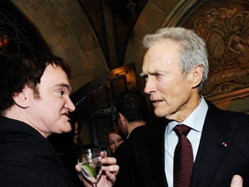 Quentin Tarantino mit Clint Eastwood im Gespräch