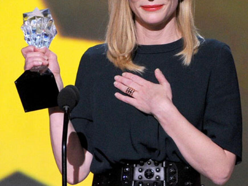 Cate Blanchett konnte ihr Glück kaum fassen. Für "Blue Jasmine" wurde sie als "beste Schauspielerin" ausgezeichnet. Auch sie kann sich Hoffnung auf den begehrten Oscar machen
