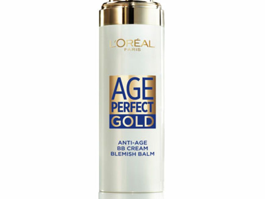 L'Oréal Paris hat eine BB Cream entwickelt, speziell für ältere Frauen. Das Produkt vereint Make-up und Anti-Age-Pflege in Einem. "Age Perfect Gold BB Cream", 30 ml ca. 13 Euro