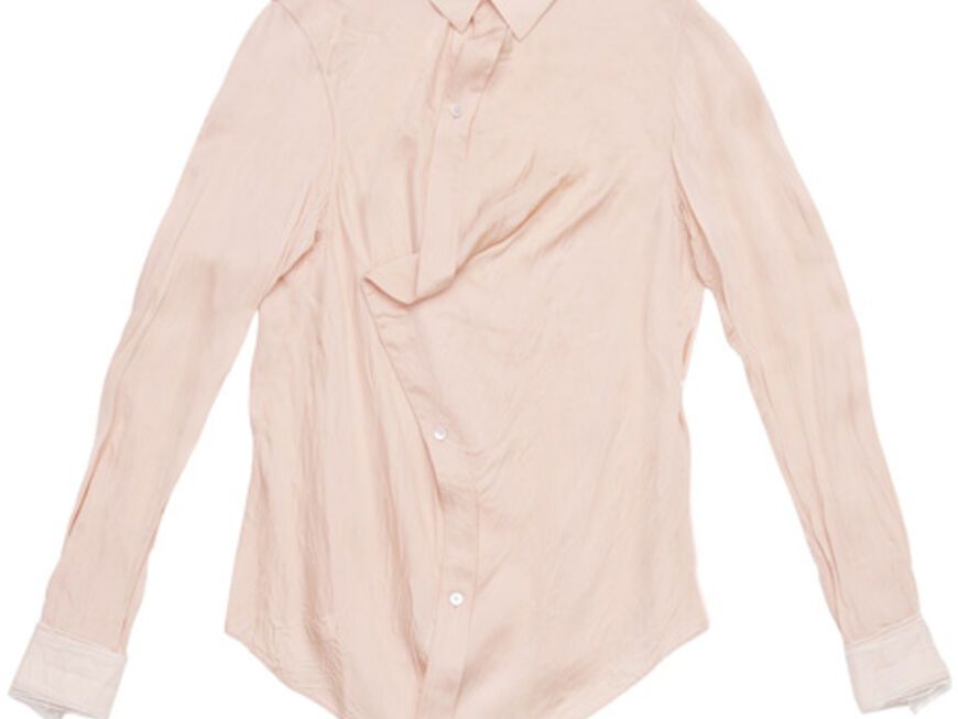 Diese Bluse aus edler Seide ist eine tolle Alternative zur klassisch-weißen Variante: Acne, ca. 270 Euro