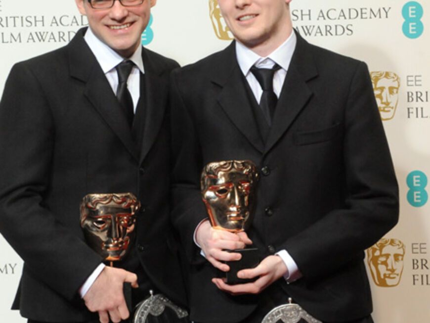 Zwei glückliche Preisträger: Will Anderson posierte mit Ainslie Henderson gewannen für ihren Kurz-Animationsfilm "The Making Of Longbird"