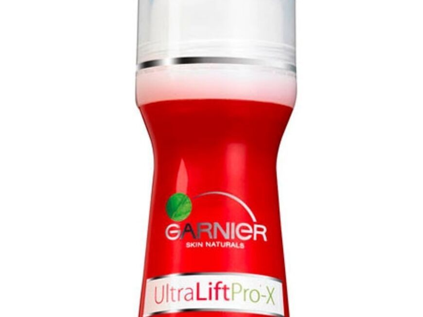 Strafft mit Massageroller: "Ultralift Pro-X Aufbauende Pflege" von Garnier, 50 ml ca. 13 Euro