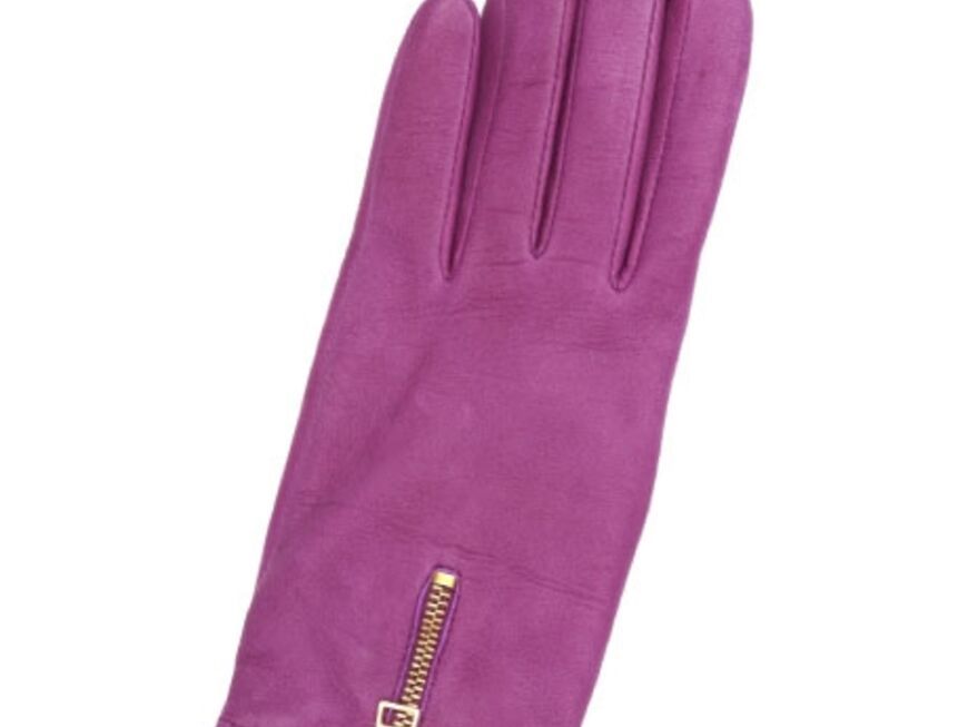 Farbenfroh: Handschuhe aus Leder von Filippa K., ca. 70 Euro