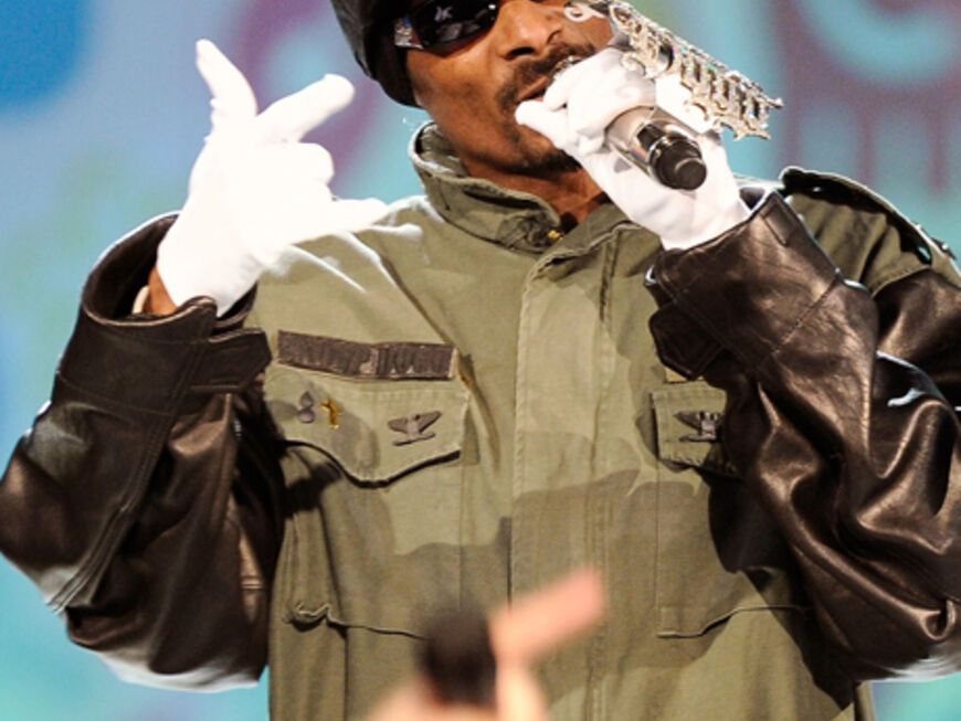 Snoop Dogg performte live auf der Bühne ...