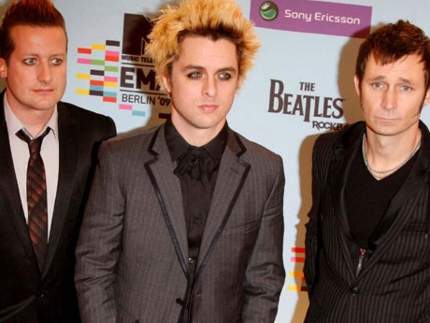 Die US-Punker von "Green Day" freuten sich über ihre Auszeichnung als beste Rockband