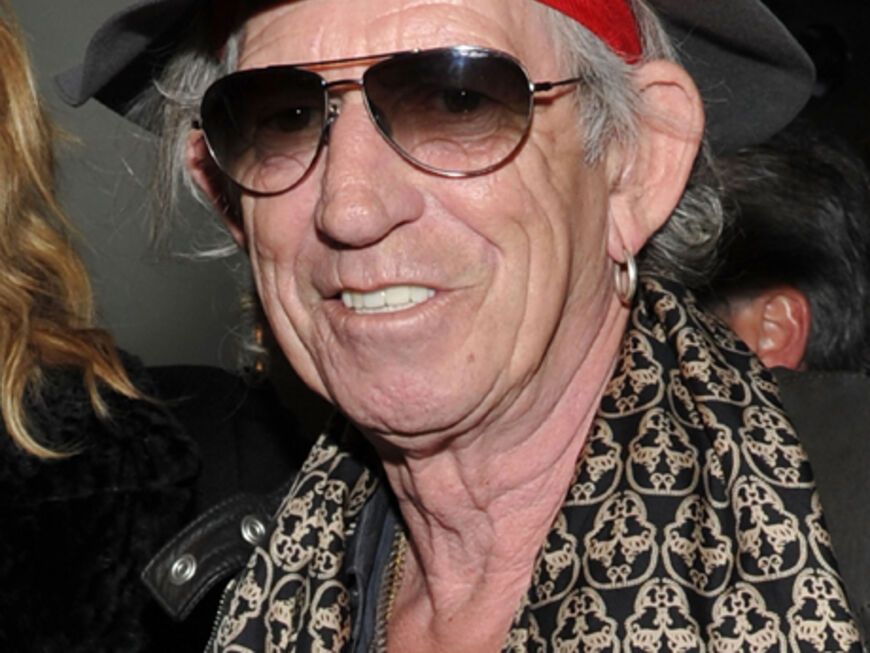 "Rolling Stones"-Rocker Keith Richards feierte ebenfalls mit