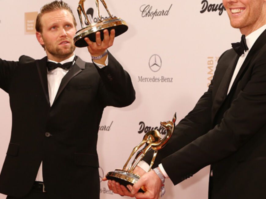 Preisträger in der Kategorie "Sport": Beach-Volleyballer und Olympiasieger Jonas Reckermann und Julius Brink