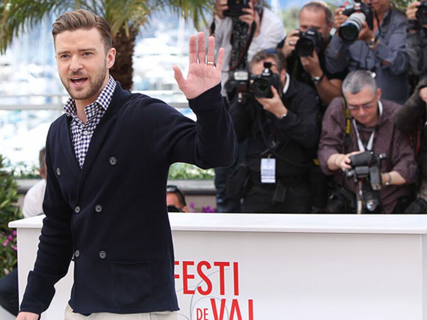 Das Blitzlichtgewitter machte ihm nichts aus: Justin Timberlake in Cannes