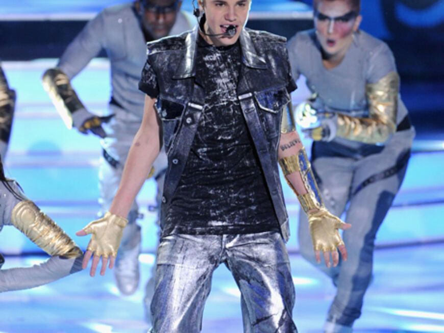 Justin Bieber lieferte eine spektakuläre Performance ab ...