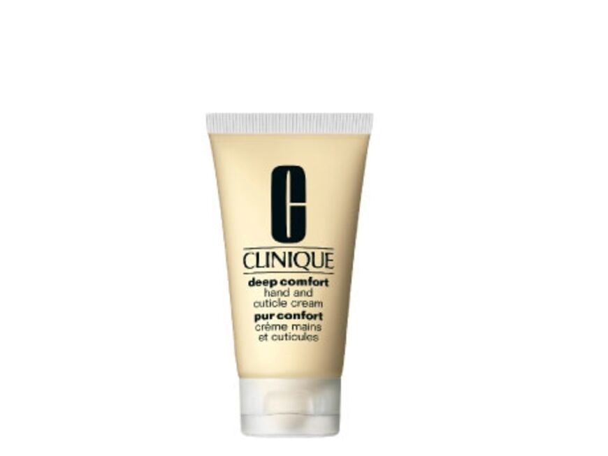 Sie wollen eine reparierende Pflege, auch für die Nagelhaut und das am liebsten parfümfrei 
OK! empfiehlt: "Hand and Cuticle Cream"von Clinique, 75 ml ca. 15 Euro