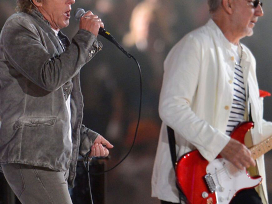 Auch die britische Rock-Band "The Who" ließen sich diese Event nicht entgehen