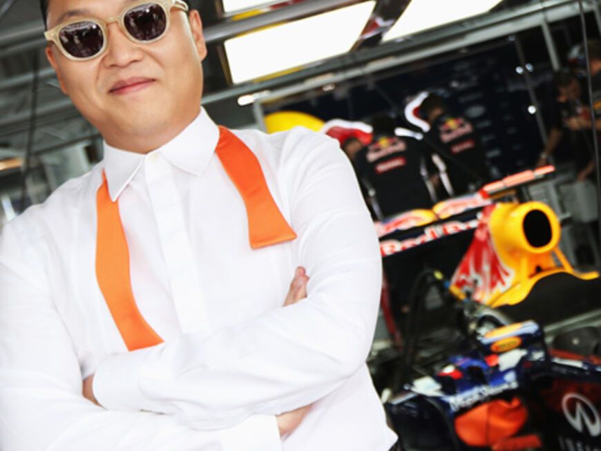 Psy besuchte im Oktober 2012 den Formel 1-Grand Prix in seiner Heimat Südkorea