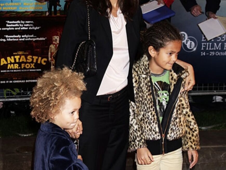 Thandie Newton brachte ihre beiden Kinder zur Premiere von "Fantastic Mr. Fox" mit