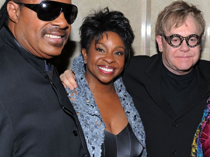Musik-Trio der Extraklasse: Stevie Wonder mit Gladys Knight und Elton John