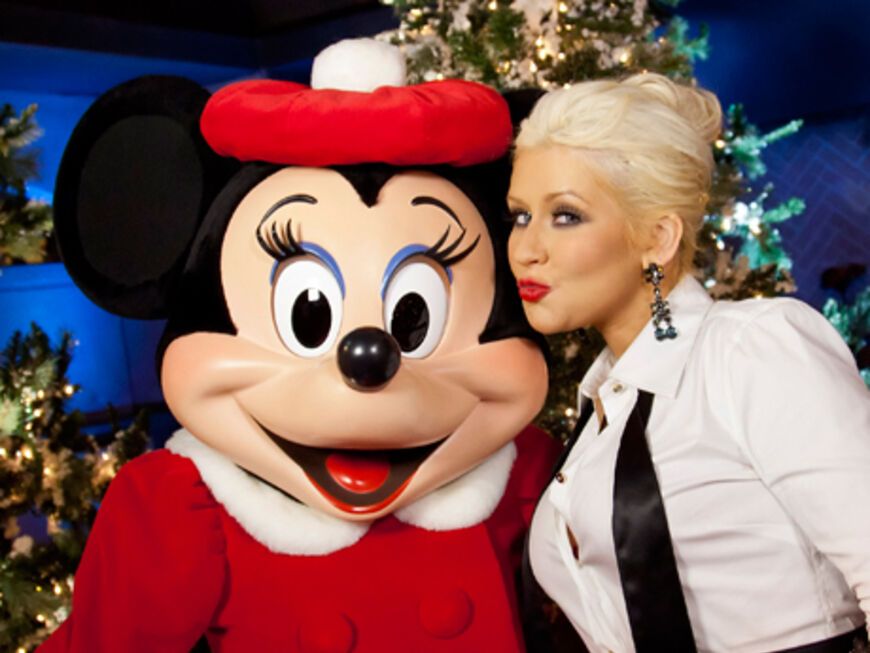 Merry Christmas! Christina Aguilera und Mini Mouse läuteten mit einem Weihnachtskonzert die X-Mas-Saison ein